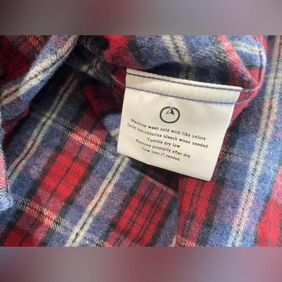 NEW- Mens North Country Long Sleeve Button Down Shirt PortugeseFlannel Red - Picture 6 of 9